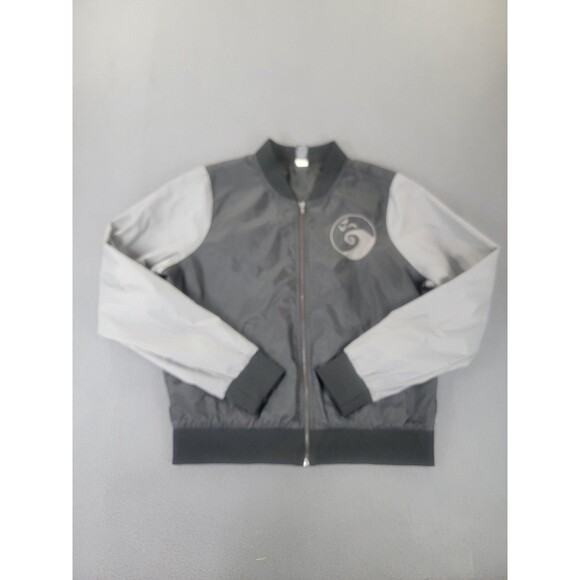 Disney Nightmare Before Christmas Jacket Mens Large Gray Bomber Halloween Town - Picture 1 of 13